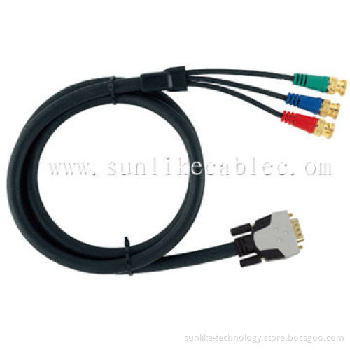 VGA Cable with PE Insulation, 85% Coverage and Molding Type